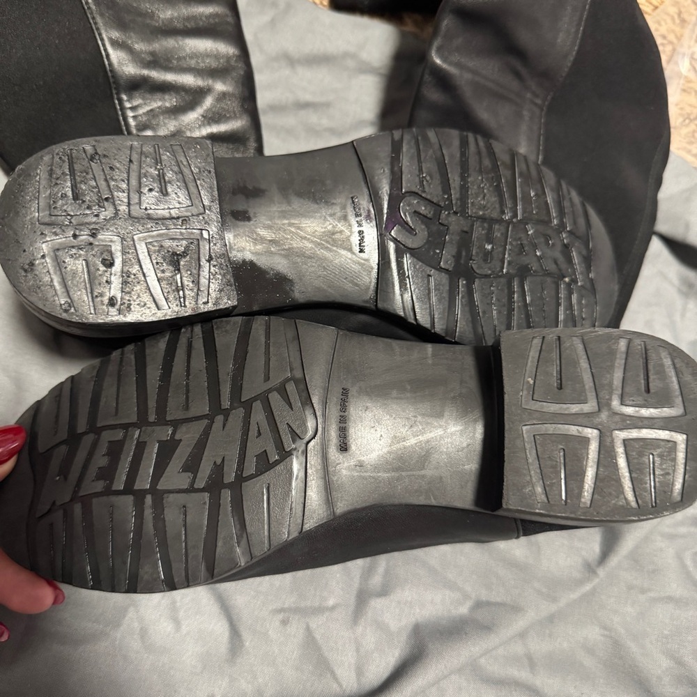 Stuart Weitzman 5050 Boot Black Leather size 5 - Picture 6 of 8